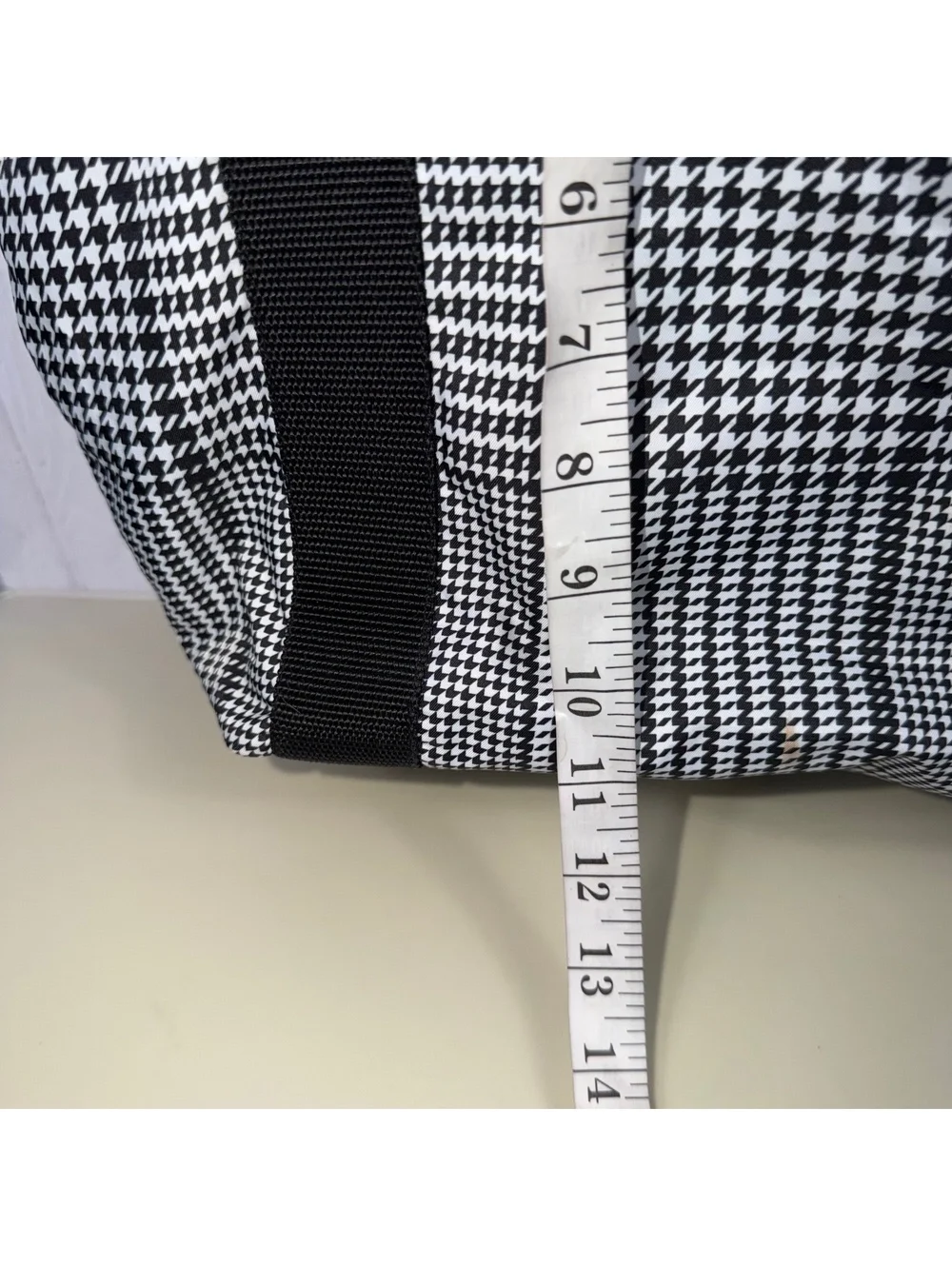 Lauren Ralph Lauren Houndstooth Plaid Tote Bag